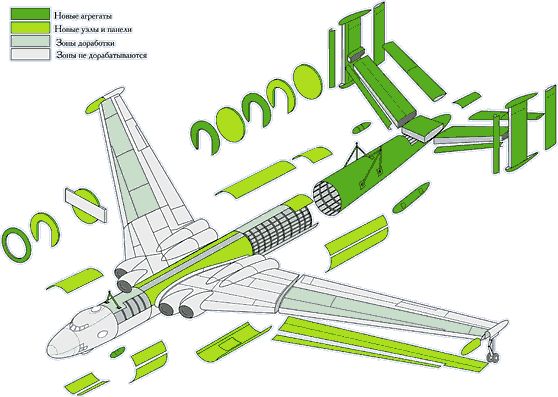 Доработка конструкции самолета ВМ-Т
