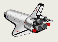Первый проект "Бурана", представлявший собой копию американского шаттла - ОС-120 (СССР)