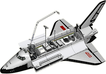 Космический аппарат "Сапфир" в грузовом отсеке "Бурана". Рисунок Андрея Маханько