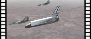 Кадр из видеофильма о встрече "Байкала" двумя МиГ-29