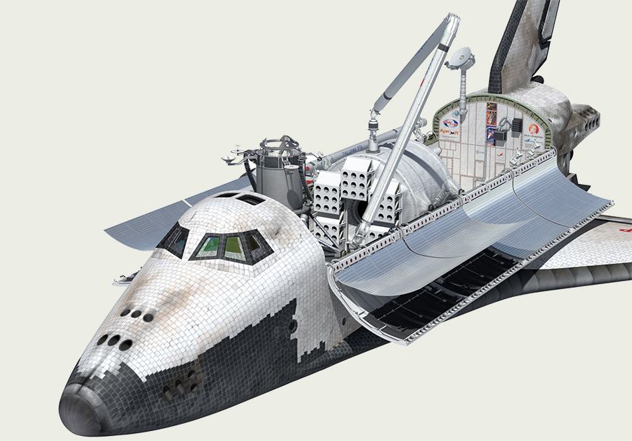 Примеры работы с манипулятором в текущей версии 3D-модели Бурана