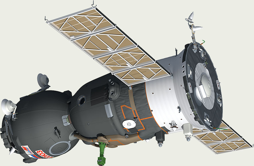 3D-модель орбитального корабля Союз-спасатель
