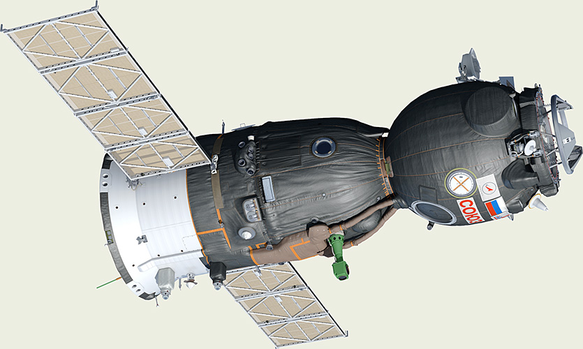 космический корабль "Союз-ТМ" в варианте спасателя (со стыковочным узлом АПАС-89)